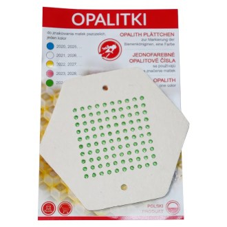 Opalith Zeichenplättchen 1-100 - Grün